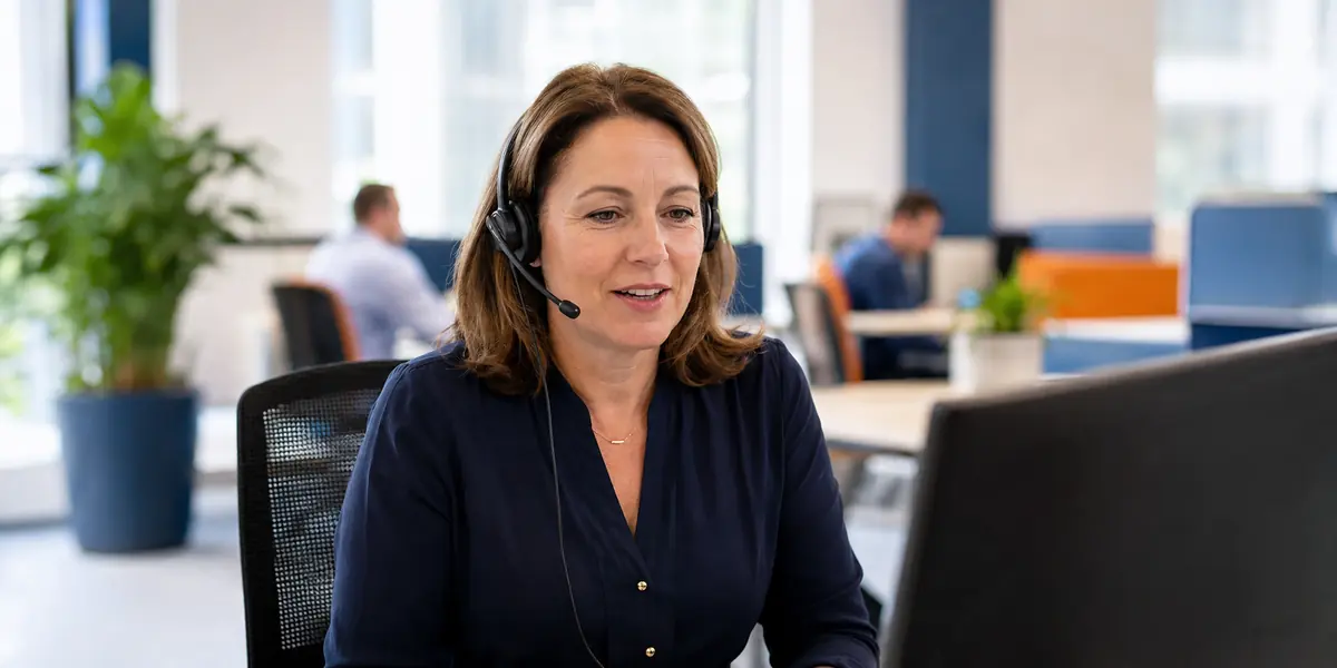 Travel insurance adviser providing customer support